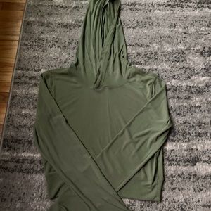 Cropped Mesh Hoodie
